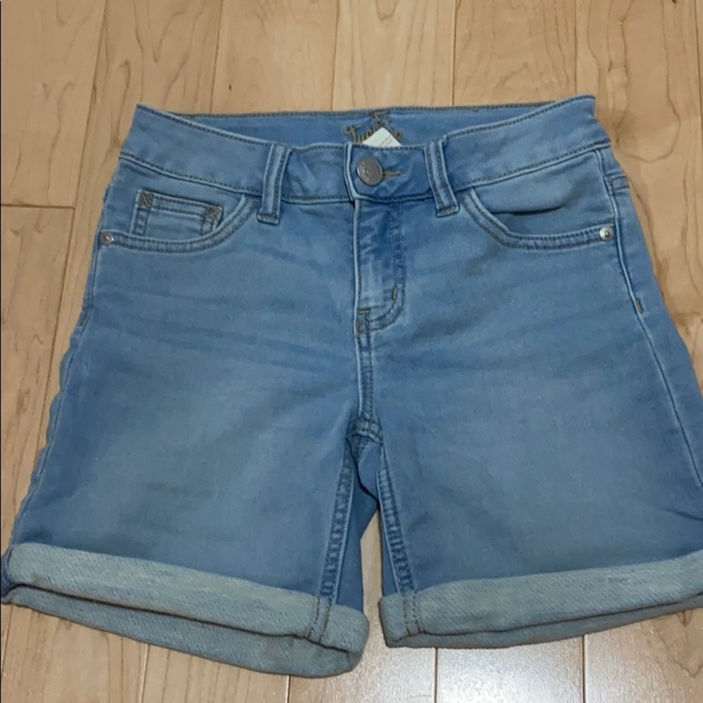 blue jean shorts